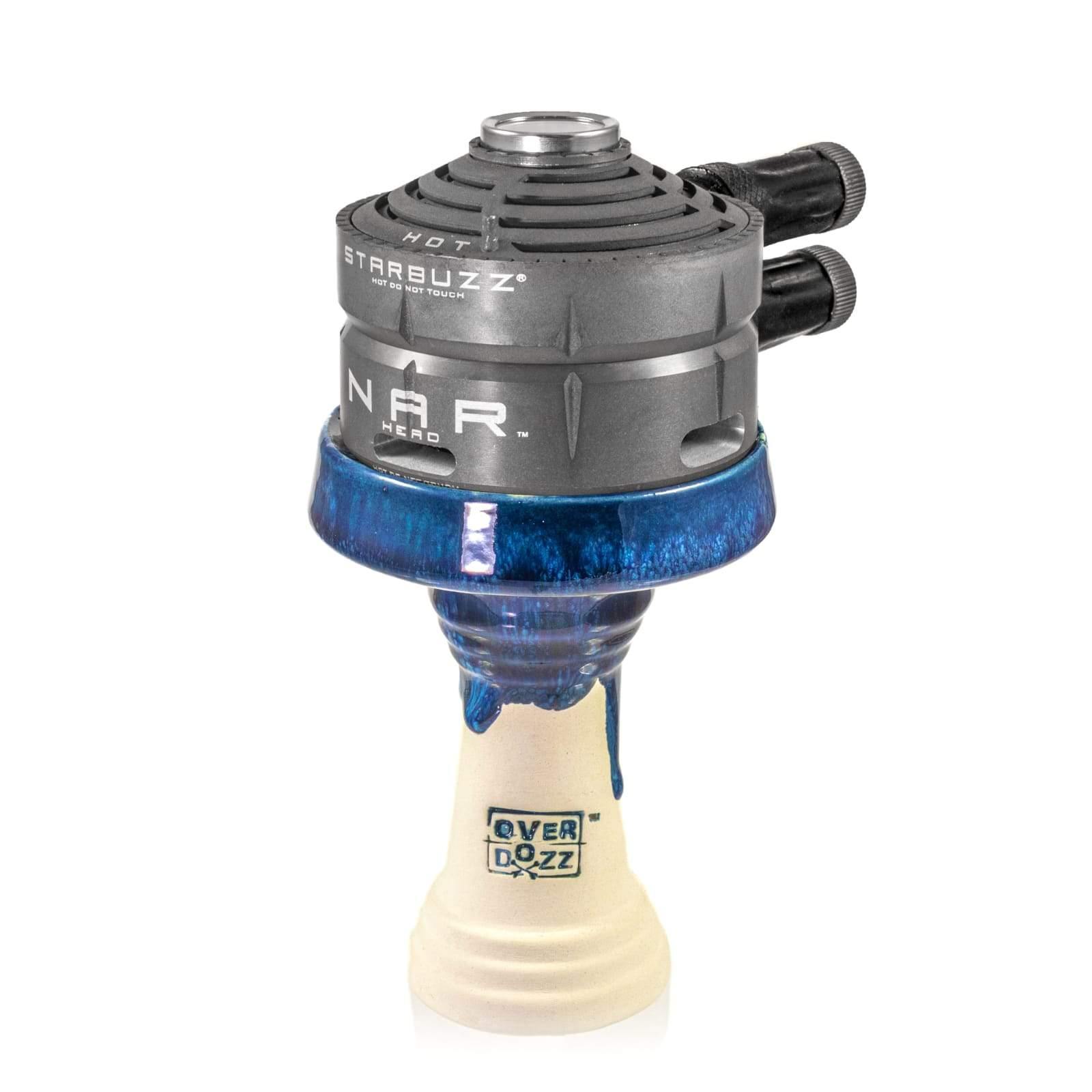 OverDozz Premium Phunnel Bowl G1 (Starbuzz Nar Compatible) - Blue over White Clay - shishagear - UK