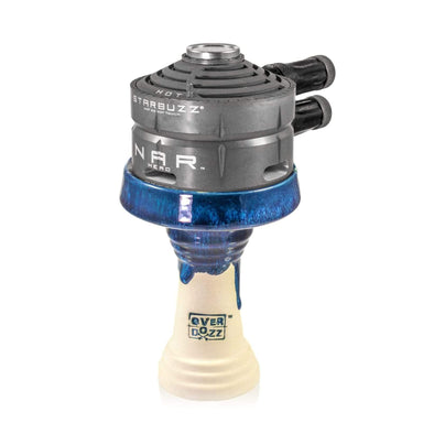 OverDozz Premium Phunnel Bowl G1 (Starbuzz Nar Compatible) - Blue over White Clay - shishagear - UK