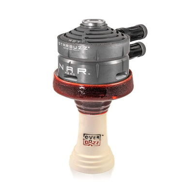 OverDozz Premium Phunnel Bowl G1 (Starbuzz Nar Compatible) - Red over White Clay - shishagear - UK