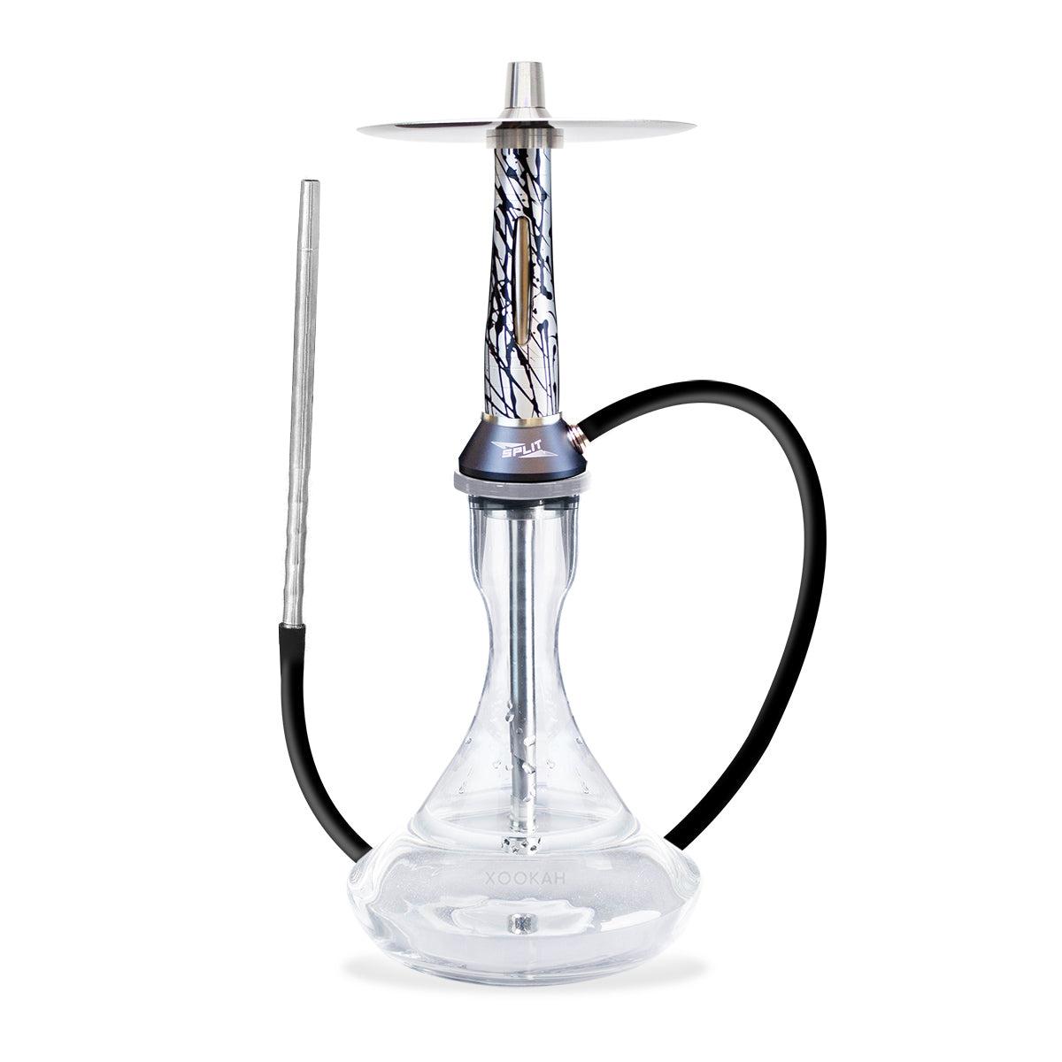 Nova Smoke Split Hookah - Silver Black