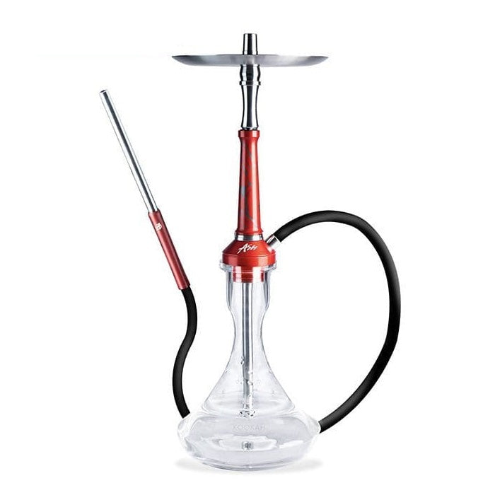 Ash Wood Atomic Hookah - Candy Red Splash