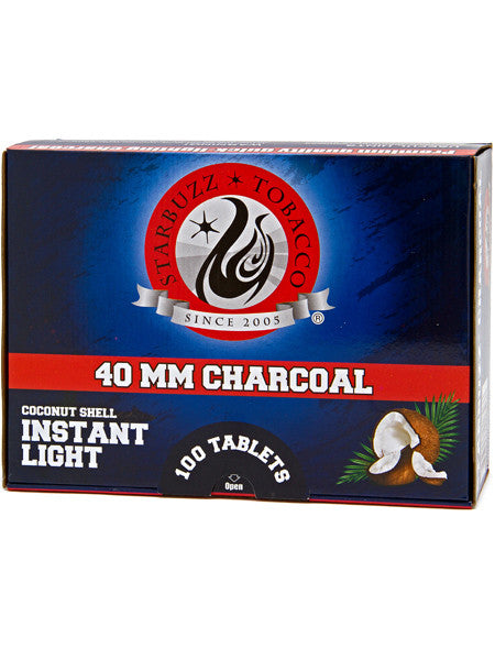 Starbuzz Premium Coconut Instant Light Charcoal 40mm 100pcs